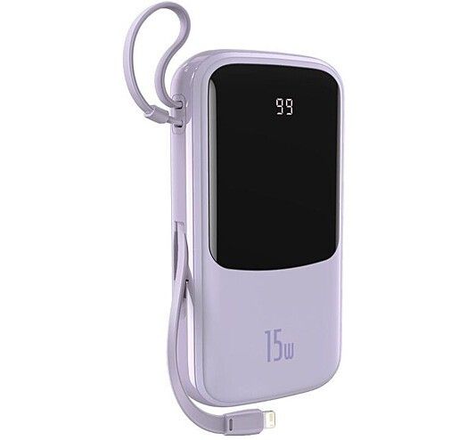 Baseus Qpow Digital Display 10000 mAh 15W iP Edition 2022 Edition PPQD050105 Purple