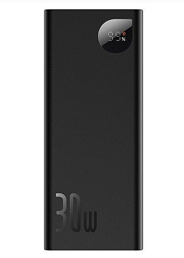 Baseus  PPADМ3 з цифровим дисплеєм 20000 mAh, 2USB, 5V/3A, 30W, Micro-USB, Type-C, швидка зарядка