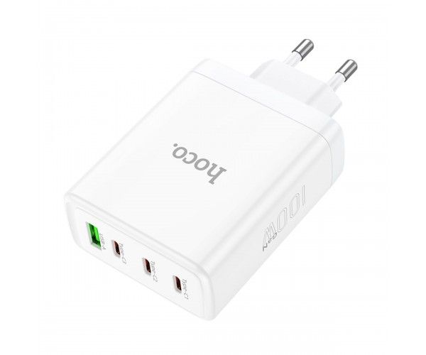 Hoco N31 Leader PD100W four-port(3C1A) fast charger White