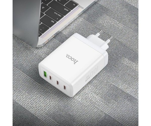 Hoco N31 Leader PD100W four-port(3C1A) fast charger White