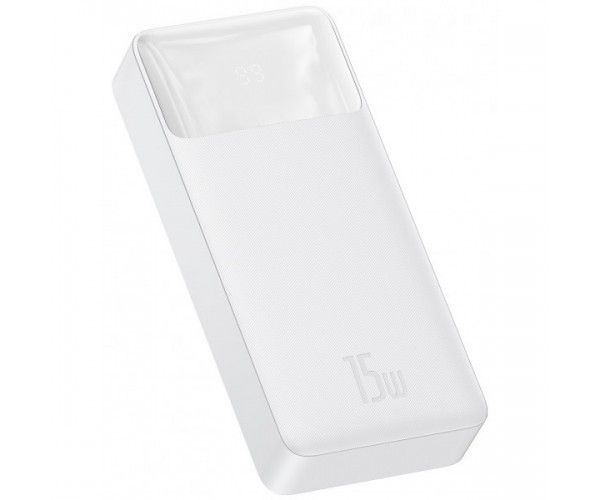 Baseus Bipow Digital Display 2USB + Type-C 15W 20000 mAh White (PPBD050102)