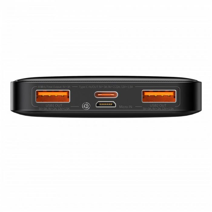 Baseus Bipow Digital Display Overseas 20W 10000 mAh Black (PPBD050301)