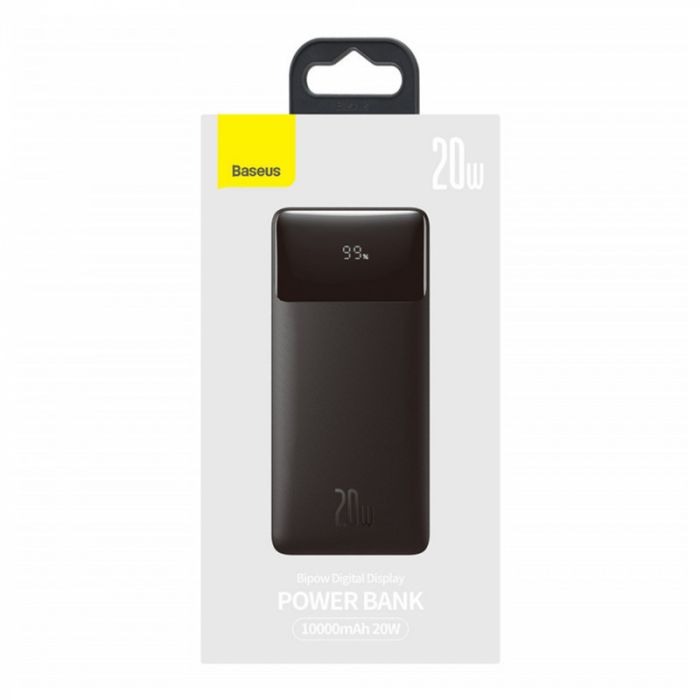 Baseus Bipow Digital Display Overseas 20W 10000 mAh Black (PPBD050301)
