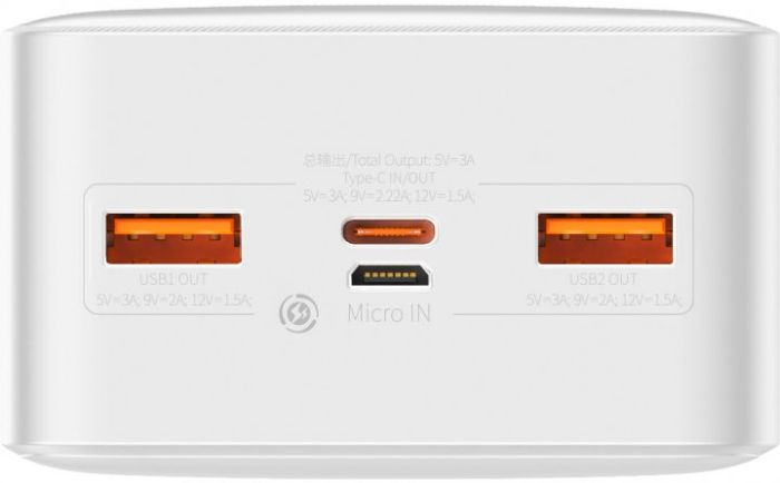 Baseus Bipow Digital Display 20W 30000 mAh White (PPBD050402)
