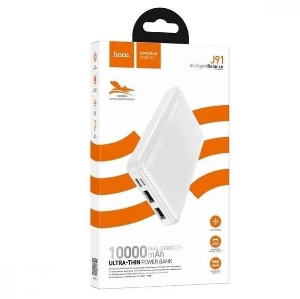 Hoco J91 2USB 10000 mAh Білий