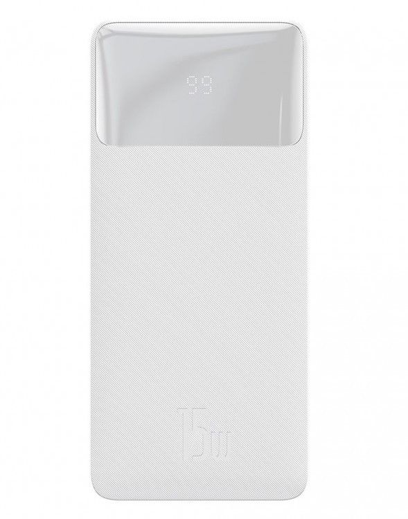 Baseus Bipow Digital Display 10000 mAh 15W Overseas Edition PPBD050002 білий