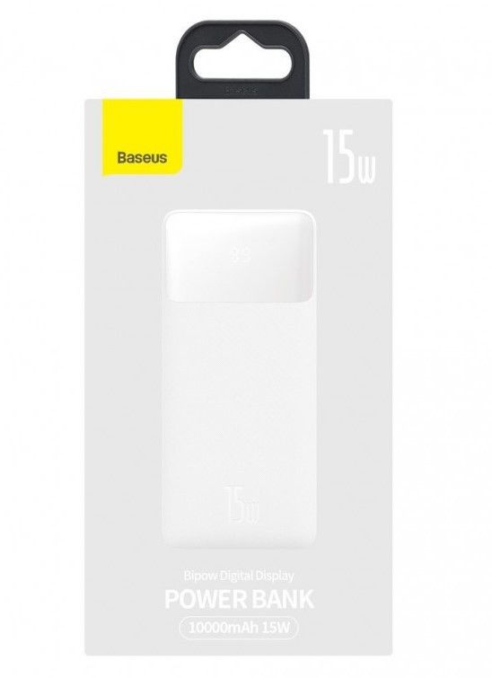 Baseus Bipow Digital Display 10000 mAh 15W Overseas Edition PPBD050002 білий