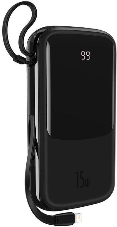 Baseus PPQD-F01 із кабелем iPhone Qpow 20000 mAh 15w чорний
