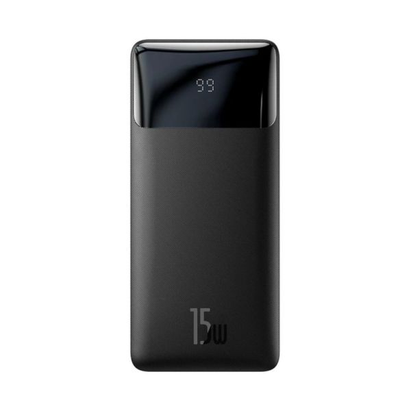 Зовнішній акумулятор Powerbank Baseus Bipow Overseas 15W 10000 mAh Black
