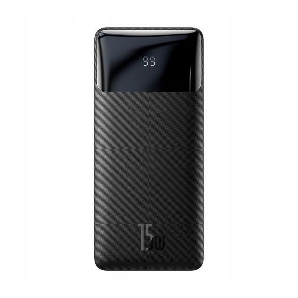 Зовнішній акумулятор Powerbank Baseus Bipow Overseas 15W 20000 mAh Black