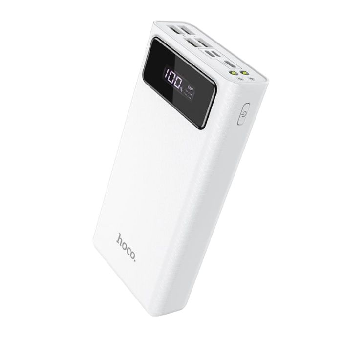 Hoco J65 30000 mAh з ліхтариком General LED Display (4USB/Lightning/Type-C, 2A)