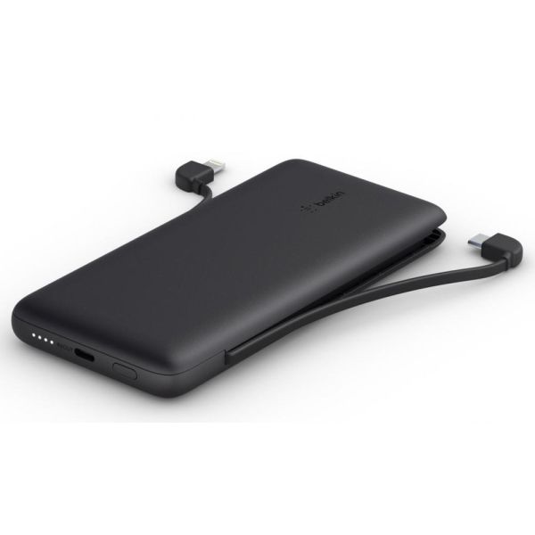 Belkin 10000 mAh 23W integrated cables Black (BPB006BTBLK)