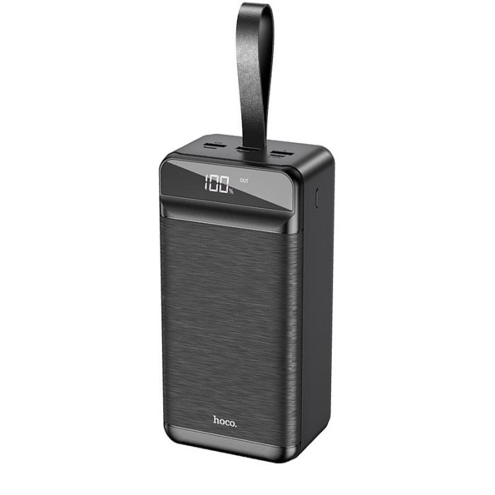 Hoco DB31 60000 mAh з ліхтариком 3USB/Type-C/Lightning, 2.1A | black
