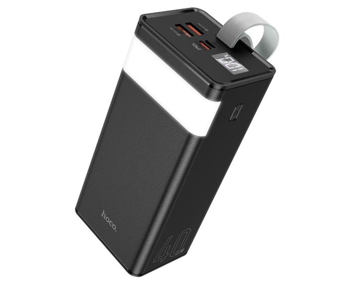 Hoco J86 Powermaster 40000 mAh LED дисплей, PD 20W / USB QC22.5W / Type-C to Micro 3A Black