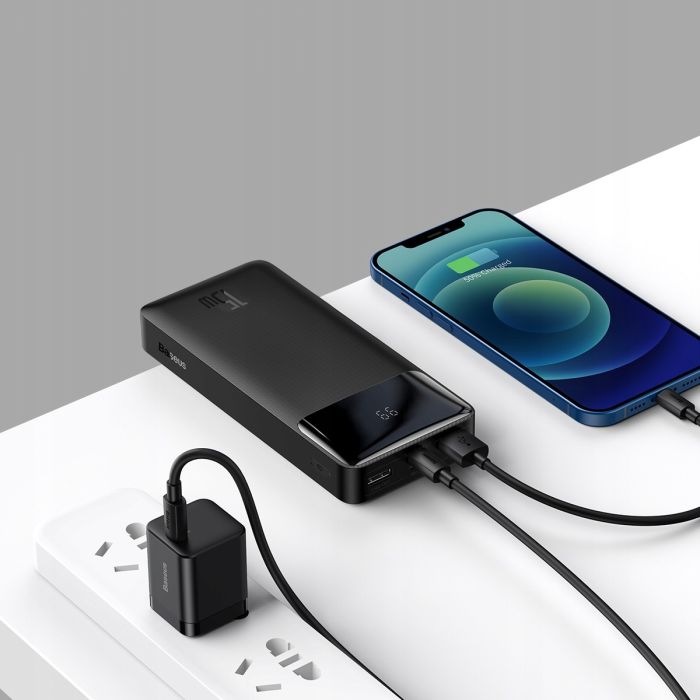 Quick Charge Baseus Bіpow Digital Display 20000 mAh Power Delivery 15W Black (PPBD20)
