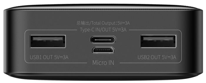 Quick Charge Baseus Bіpow Digital Display 20000 mAh Power Delivery 15W Black (PPBD20)