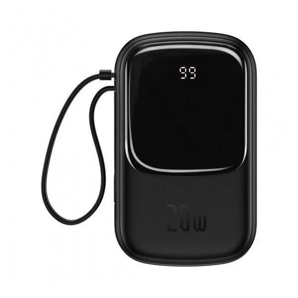 Baseus 20 000 mAh павер бенк для телефону з швидкою зарядкою з вбудованим кабелем, 20W