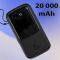 Baseus 20 000 mAh павер бенк для телефону з вбудованим кабелем, 15W