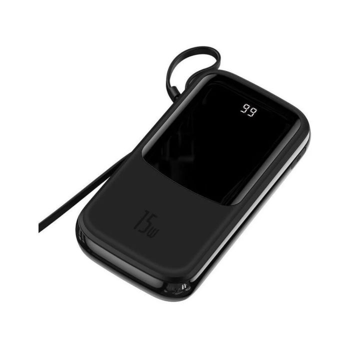Baseus 20 000 mAh павер бенк для телефону з вбудованим кабелем, 15W
