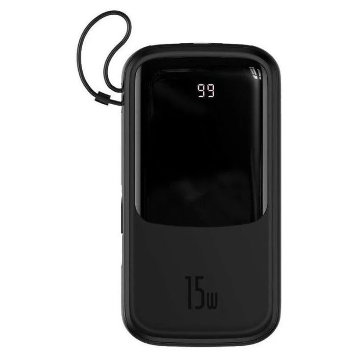 Baseus 20 000 mAh павер бенк для телефону з вбудованим кабелем, 15W