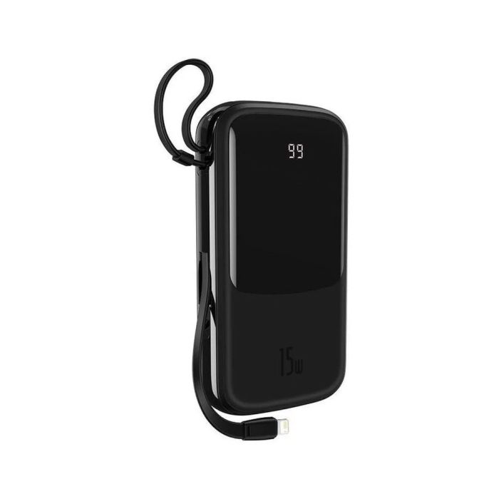 Baseus 20 000 mAh павер бенк для телефону з вбудованим кабелем, 15W