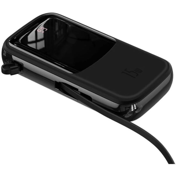 Baseus 20 000 mAh павер бенк для телефону з вбудованим кабелем, 15W