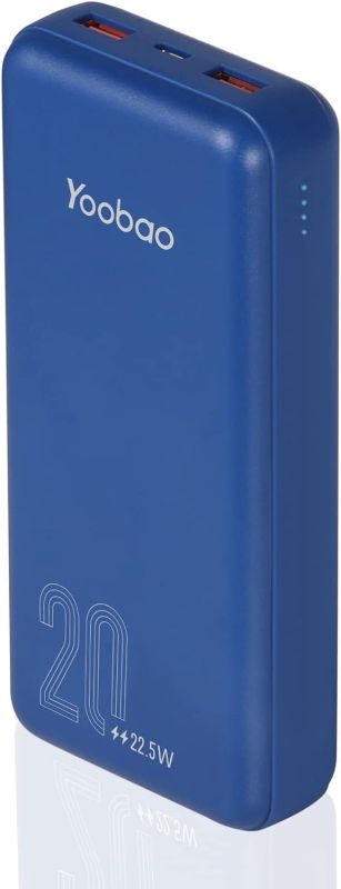 Yoobao 20 000 mAh павер бенк для телефону з швидкою зарядкою, 22,5 W
