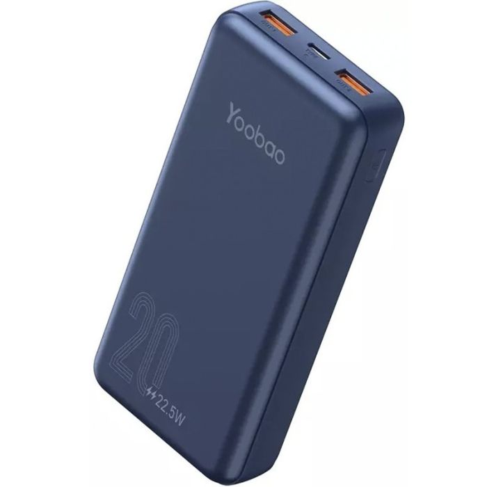 Yoobao 20 000 mAh зі швидкою зарядкою павер бенк для телефону, 22,5 W