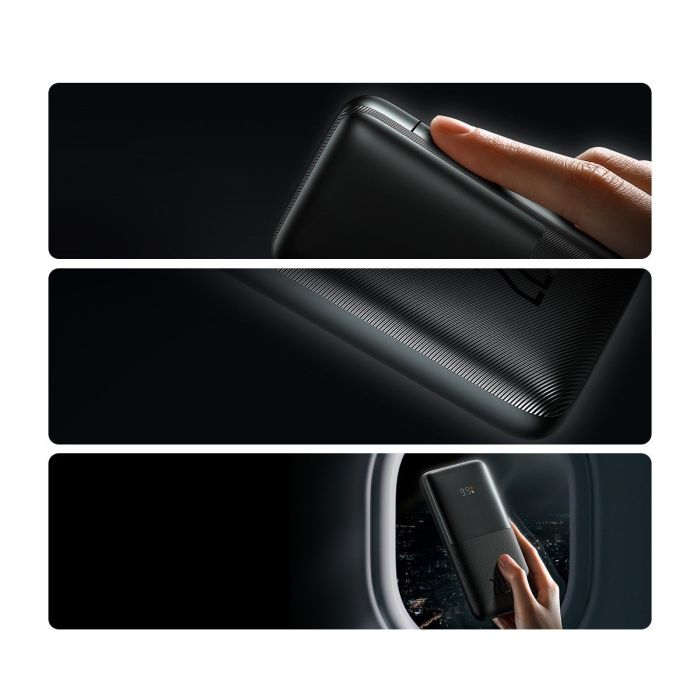 Baseus Bipow Pro Digital Display 10000 mAh |2USB/Type-C, QC/PD, 22.5W/5A| Black (PPBD040001)