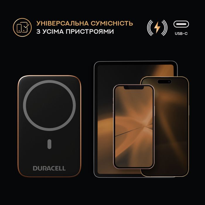 Duracell MICRO 5 5000 mAh 12W MagSafe 7.5W Black (DRPB3020A)
