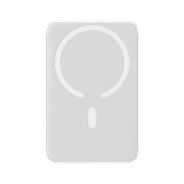 Павербанк mini 10000 mAh 20W Baseus MagSafe iPhone бездротова швидка зарядка Qi 15W Білий