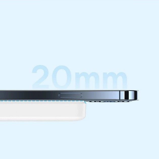 Baseus MagSafe mini 10000 mAh 20W iPhone бездротова швидка зарядка Qi 15W Білий