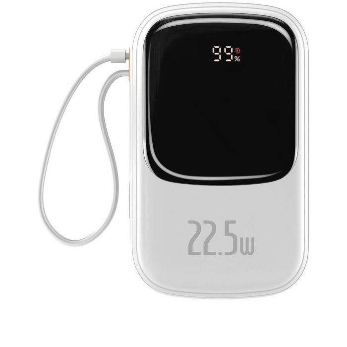 Baseus Qpow із вбудованим кабелем Type-C (22,5 W). White