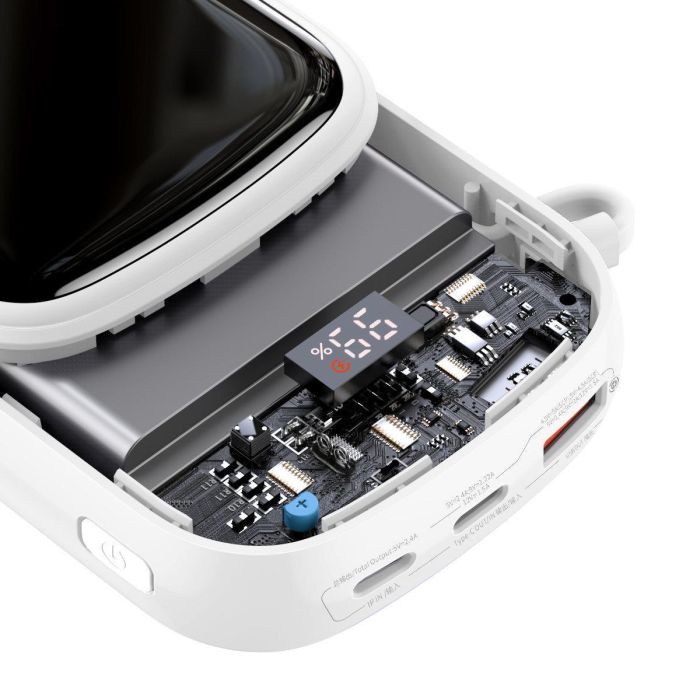 Baseus Qpow із вбудованим кабелем Type-C (22,5 W). White