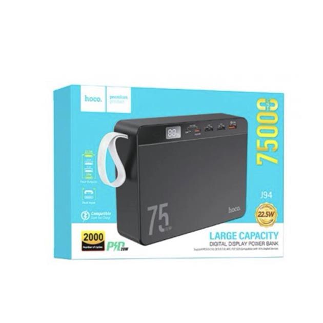 Hoco J94 75000 mAh 22.5W PD20W/QC/LCD Чорний
