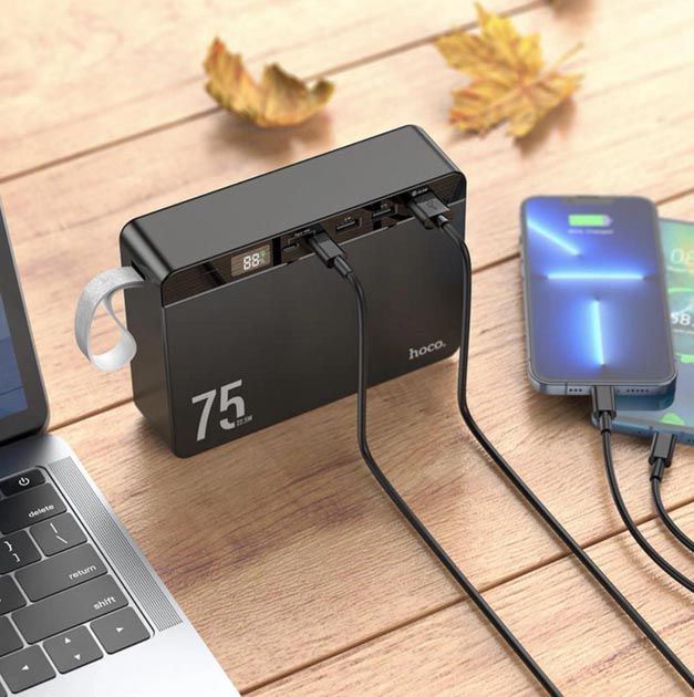 Hoco J94 75000 mAh 22.5W PD20W/QC/LCD Чорний