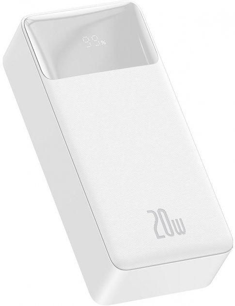 Повербанк Baseus Bipow 30000 mAh 20W Digital Display White