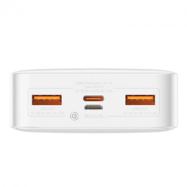Baseus Bipow 20000 mAh 20W Digital Display White