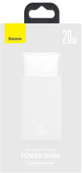 Baseus Bipow 20000 mAh 20W Digital Display White