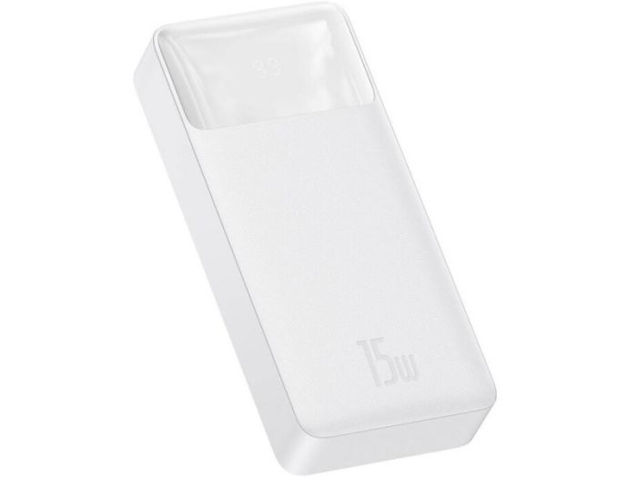 Baseus Bipow Digital Display 2USB + Type-C 15W 20000 mAh White (PPBD050102)