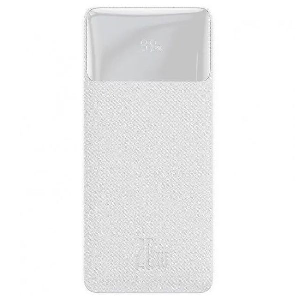 Повербанк Power Bank BASEUS Bipow PPDML-N02 30000mAh, 2USB, Type-C, PD, QC, 20W, 3A, білий ТМ