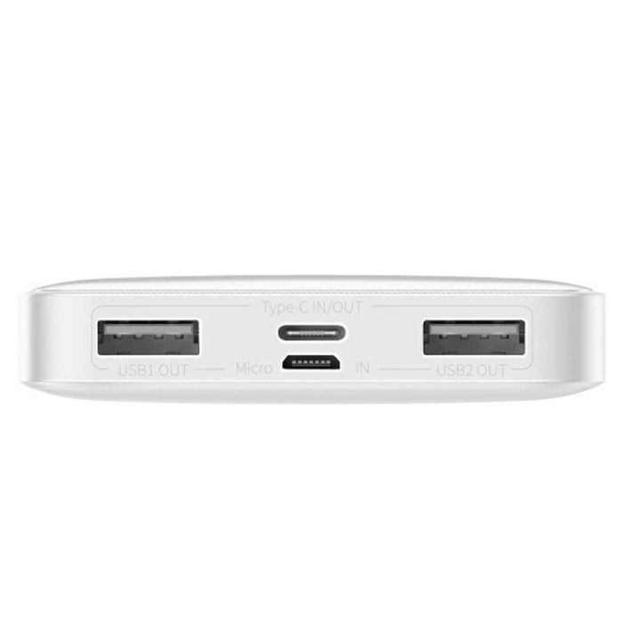 Baseus PPDML-I Bipow 15W 10000 mAh Білий полікарбонат + ABS пластик