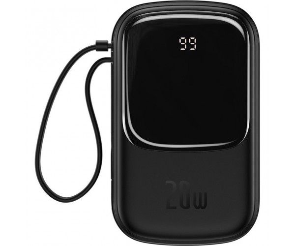 Зовнішній акумулятор (павербанк) Baseus Qpow Digital Display Quick Charging Power Bank 20W 20000mAh Black (PPQD-H01)