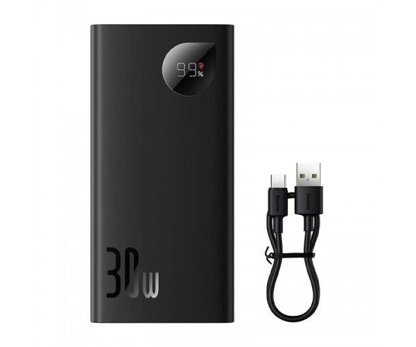 Baseus Adaman Metal Digital Display Overseas Edition 30W 10000 mAh Black (PPAD040101)