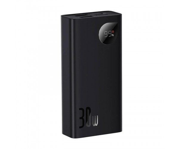 Baseus Adaman Metal Digital Display Overseas Edition 30W 10000 mAh Black (PPAD040101)