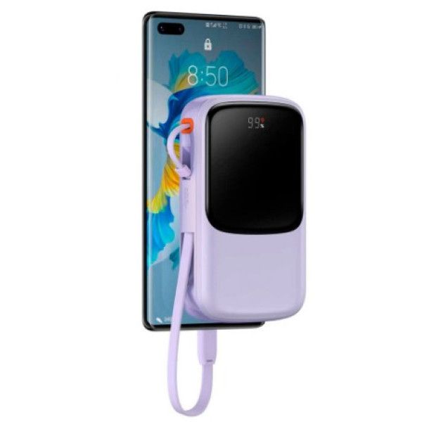 Baseus Qpow 10000 mAh 15W Type-C PPQD050005 фіолетова