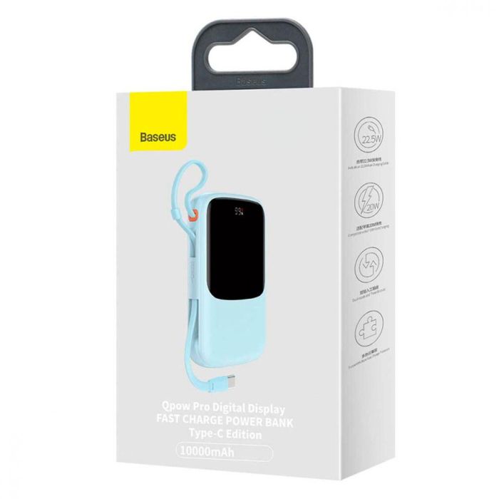 Baseus Qpow 10000 mAh 15W Type-C 2022 Edition PPQD050003 блакитна