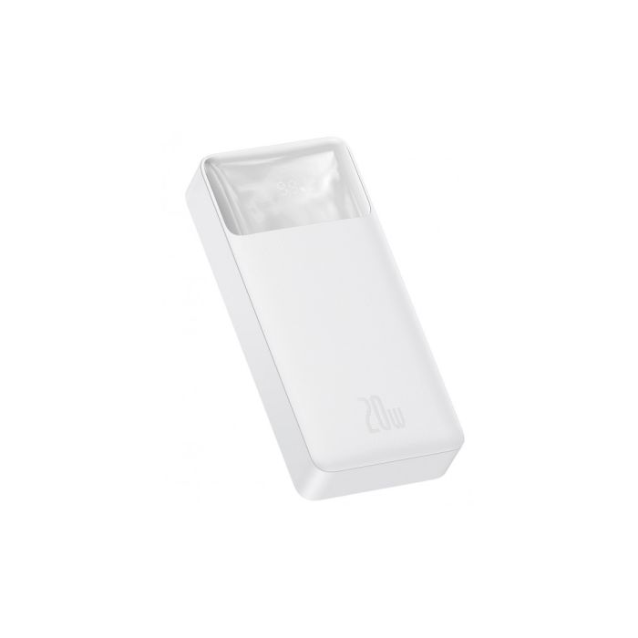 Baseus Bipow 20000 mAh, PD/20W, QC3.0/USB-C, 2*USB-A/3A(max.), white (PPDML-M02)