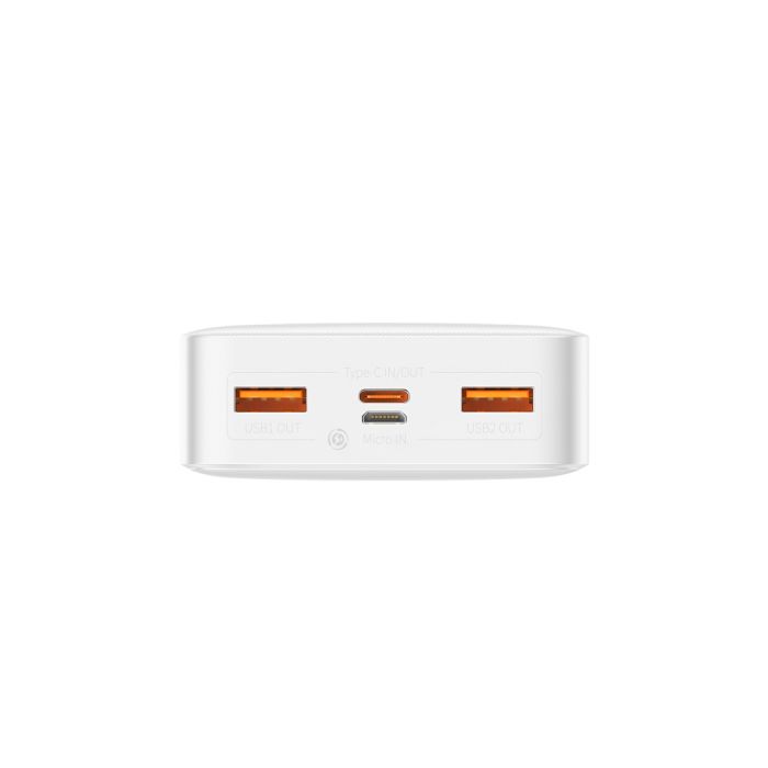 Baseus Bipow 20000 mAh, PD/20W, QC3.0/USB-C, 2*USB-A/3A(max.), white (PPDML-M02)