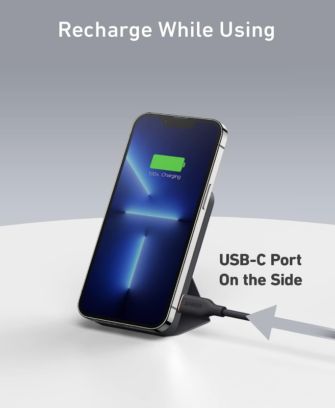 Anker 622 Magnetic Magsafe Powerbank, 5000 mAh iPhone 15/15 Pro/15 Pro Max, iPhone 14/ 13/12 Series (2 gen) - Black (A1614)